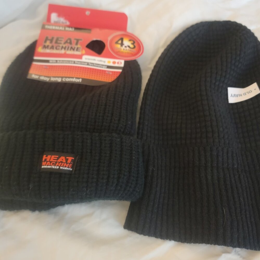 Two Brand New Black Men's Winter Hats!